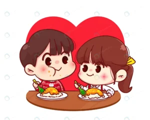 lovers couple eating together hap - title:Home - اورچین فایل - format: - sku: - keywords: p_id:18