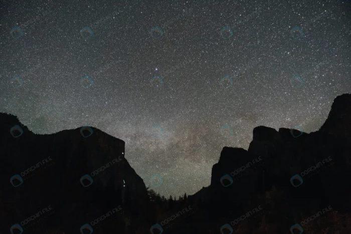 low angle shot mountainous scenery magical night crc16851f31 size31.99mb 7952x5304 1 - title:استوک آسمان شب پر ستاره - اورچین فایل - format:JPG - استوک - sku:crc16851f31 - keywords: p_id:53705