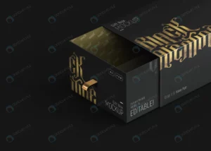 luxurious black golden gift box mockup crcd4b85faf size103.05mb - title:Home - اورچین فایل - format: - sku: - keywords: p_id:18