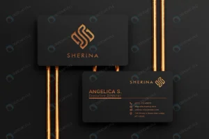 luxury black business card mockup with gold logo crc0f603fda size187.18mb - title:Home - اورچین فایل - format: - sku: - keywords: p_id:18