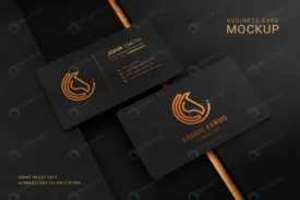 luxury business card logo mockup with foil deboss crca67c4c00 size167.05mb - title:Home Main - اورچین فایل - format: - sku: - keywords: p_id:18