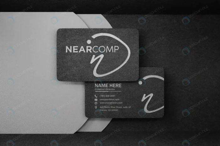 luxury dark business card logo mockup with emboss crc2a97f21d size89.08mb - title:قالب کارت ویزیت شرکتی با پس زمینه تیره - اورچین فایل - format:PSD - فتوشاپ - sku:crc2a97f21d - keywords: p_id:79549