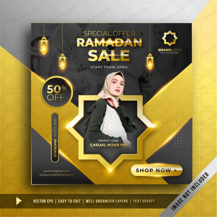 luxury gold ramadan sale square banner promotion crcb1c4fc8e size1.69mb - title:پست اینستاگرام تخفیف رمضان - اورچین فایل - format:EPS - وکتور - sku:crcb1c4fc8e - keywords: p_id:97477