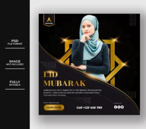 luxury islamic eid mubarak social media post template design - title:Home - اورچین فایل - format: - sku: - keywords: p_id:18