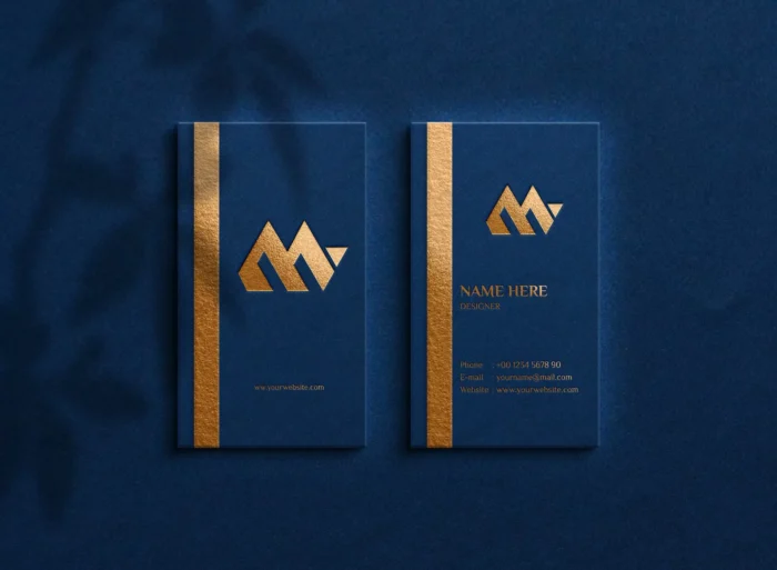 luxury logo mockup business cards crc1ea28dc6 size76.05mb - title:کارت ویزیت عمودی لاکچری - اورچین فایل - format:PSD - فتوشاپ - sku:crc1ea28dc6 - keywords: p_id:93403