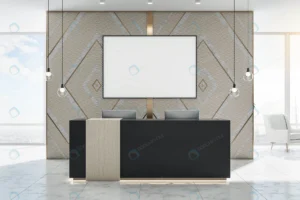 luxury office hall with reception desk blank post crc97011d07 size7.02mb 4500x3000 - title:Home - اورچین فایل - format: - sku: - keywords: p_id:18