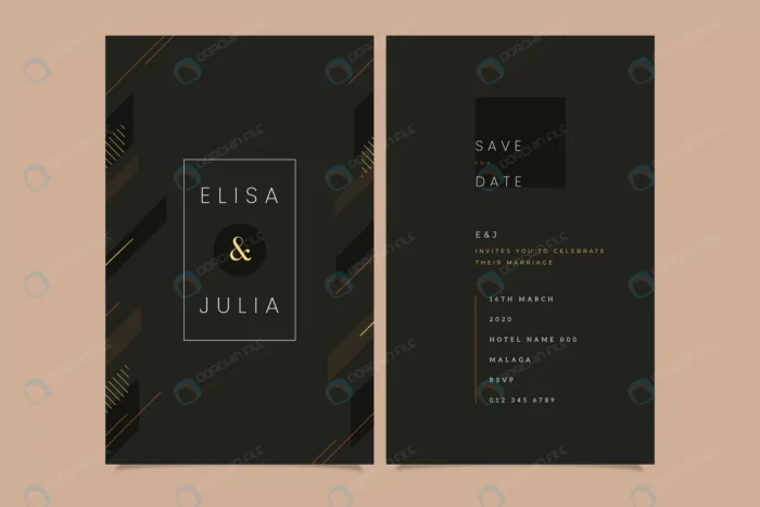 luxury wedding invitation template 2 crc904eef49 size2.82mb - title:وکتور کارت عروسی با پس زمینه مشکی - اورچین فایل - format:EPS - وکتور - sku:crc904eef49 - keywords: p_id:89665