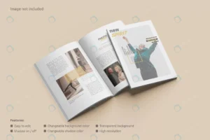 magazine mockup open with cover perspective view rnd335 frp18380400 - title:Home - اورچین فایل - format: - sku: - keywords: p_id:18