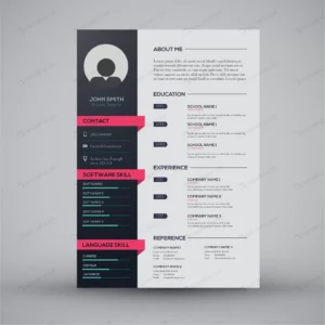 magenta black resume template design crcb1f5ff4f size1.88mb - title:Home - اورچین فایل - format: - sku: - keywords: p_id:18