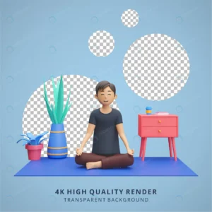 man meditating doing yoga home stay home illustra crcada5bb11 size10.90mb - title:Home - اورچین فایل - format: - sku: - keywords: p_id:18