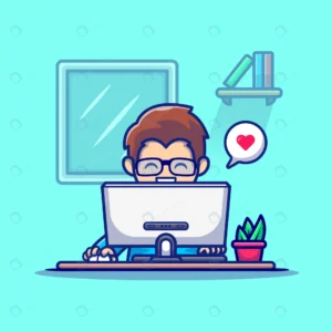 man working computer cartoon vector illustration crc386bf501 size0.75mb - title:Home - اورچین فایل - format: - sku: - keywords: p_id:18