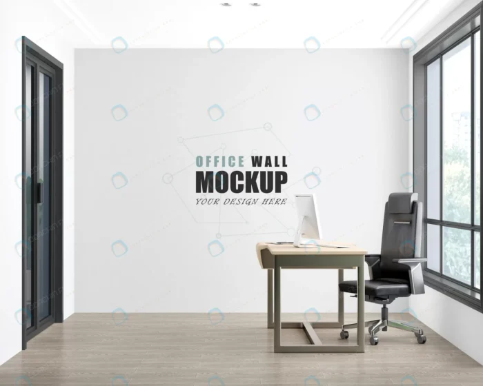 management office designed modern style wall mock crca6f298bd size76.28mb - title:موکاپ دیوار اتاق کار - اورچین فایل - format:PSD - فتوشاپ - sku:crca6f298bd - keywords: p_id:62098
