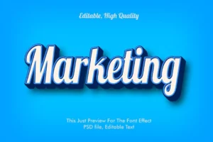 marketing 3d text effect 1 - title:Home - اورچین فایل - format: - sku: - keywords: p_id:18