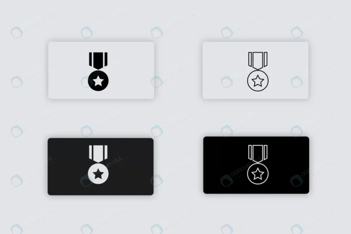 medal award star icon badge ribbon symbol certifie rnd179 frp31089524 1 - title:دکمه نئومورفیسم با علامت مدال جایزه - اورچین فایل - format:EPS - وکتور - sku:frp31089524 - keywords: p_id:70751