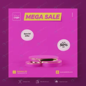 mega sale 3d podium social media post rnd855 frp24873546 - title:Home - اورچین فایل - format: - sku: - keywords: p_id:18