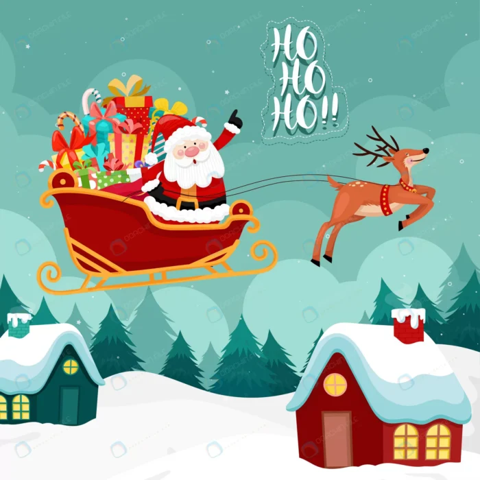 merry christmas card with santa must ride sleigh crc58316944 size3.44mb - title:وکتور کارتونی ویژه کریسمس با موضوع بابانوئل، سورتمه کادو، گوزن و سقف خانه های پوشیده از برف - اورچین فایل - format:EPS - وکتور - sku:crc58316944 - keywords:وکتور کارتونی ویژه کریسمس با موضوع بابانوئل، سورتمه کادو، گوزن و سقف خانه های پوشیده از برف, وکتور, بچه, حیوانات, دانلود رایگان, فایل تکی, کریسمس, وکتور رایگان p_id:31491