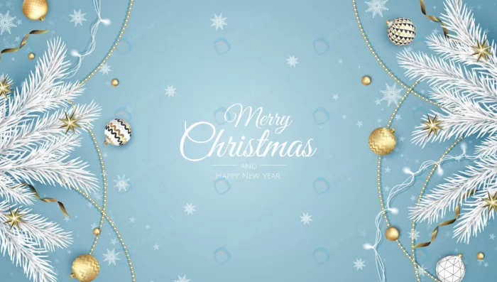 merry christmas happy new year xmas background wi crc12a2a0c4 size20.98mb - title:دانلود وکتور کریسمس با تزیینی از شاخه های درخت زمستانی و ستاره های طلایی در پس زمینه آبی و سرد - اورچین فایل - format:EPS - وکتور - sku:crc12a2a0c4 - keywords: p_id:31679