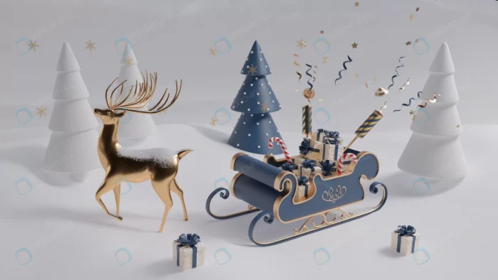 merry christmas happy new year xmas festive backg crc602e7e8b - title:تصویر سورتمه بابانوئل با جعبه هدایا - اورچین فایل - format:JPG - استوک - sku:crc602e7e8b - keywords: p_id:82191