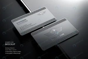 metal business card mockup with laser cut engrave crc82509739 size167.32mb - title:Home - اورچین فایل - format: - sku: - keywords: p_id:18