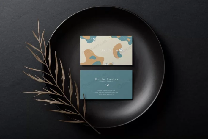minimal business card mockup black plate crc6b881f79 size126.10mb - title:قالب آماده کارت ویزیت لایه باز - اورچین فایل - format:PSD - فتوشاپ - sku:crc6b881f79 - keywords: p_id:93411
