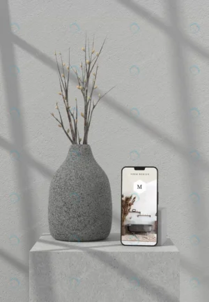 minimal vase phone mockup rnd846 frp18776725 - title:Home - اورچین فایل - format: - sku: - keywords: p_id:18