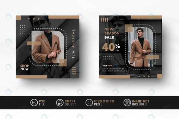 minimalist black brown instagram social media pos crc0424605d size9.78mb - title:قالب پست اینستاگرام فروش محصولات جدید - اورچین فایل - format:PSD - فتوشاپ - sku:crc0424605d - keywords: p_id:59736
