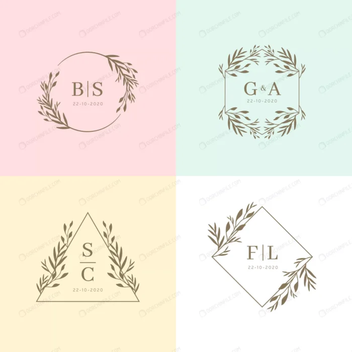 minimalist wedding monograms pastel colors crcce8d6cb9 size1.10mb - title:ست مونوگرام عروسی - اورچین فایل - format:EPS - وکتور - sku:crcce8d6cb9 - keywords: p_id:97927