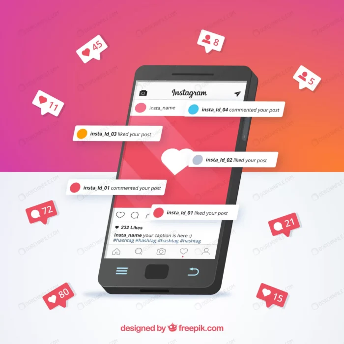 mobile phone with instagram post template and not crc5e531430 size3.32mb - title:وکتور کامنت و لایک پست در موبایل - اورچین فایل - format:EPS - وکتور - sku:crc5e531430 - keywords:وکتور کامنت و لایک پست در موبایل p_id:102309