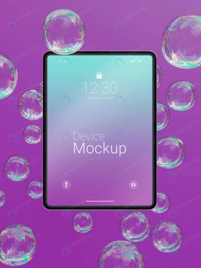 mock up tablet assortment with liquid elements.jp crc79c1d8af size14.04mb - title:موکاپ تبلت در پس زمینه 3 بعدی حباب دار - اورچین فایل - format:PSD - فتوشاپ - sku:crc79c1d8af - keywords: p_id:55622