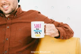 mock up with smiley man mug crcabad8b87 size59.46mb - title:Home Main - اورچین فایل - format: - sku: - keywords: p_id:18