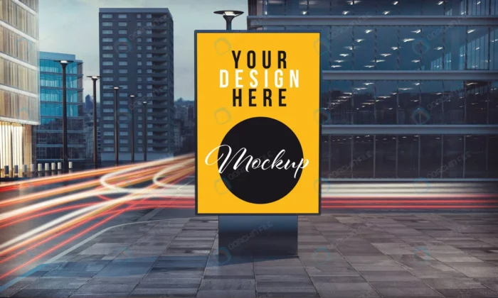 mockup commercial poster bus stop city downtown crc55994de6 size54.40mb - title:طرح لایه باز موکاپ بیلبورد شهری - اورچین فایل - format:PSD - فتوشاپ - sku:crc55994de6 - keywords: p_id:40883