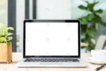 mockup laptop computer with empty screen with coff rnd961 frp5929431 - title:Home Main - اورچین فایل - format: - sku: - keywords: p_id:18