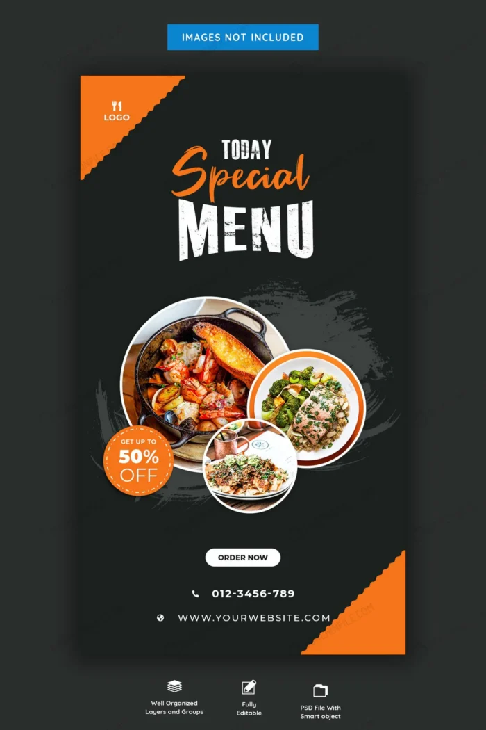 modelo de historia do instagram e menu de comida crc3ffe83f4 size3.90mb - title:استوری اینستاگرام غذای رستوران - اورچین فایل - format:PSD - فتوشاپ - sku:crc3ffe83f4 - keywords:استوری اینستاگرام غذای رستوران p_id:105271