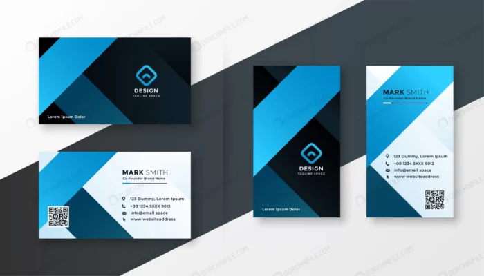 modern blue theme business card template design s crc7818739e size1.74mb - title:کارت ویزیت عمودی و افقی شرکتی - اورچین فایل - format:EPS - وکتور - sku:crc7818739e - keywords: p_id:93207
