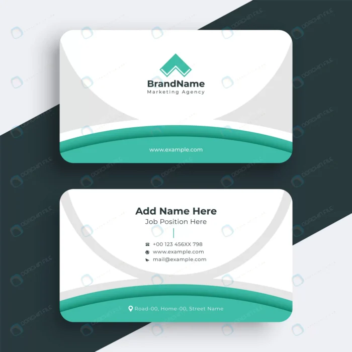 modern business card design template 4 crcfc21ec80 size0.78mb - title:کارت ویزیت تجاری سبز و سفید - اورچین فایل - format:EPS - وکتور - sku:crcfc21ec80 - keywords: p_id:80441