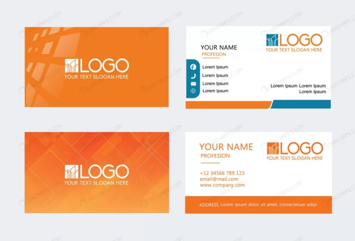 modern business card template construction buildi crcf51a102a size2.98mb - title:قالب کارت ویزیت نارنجی و سفید - اورچین فایل - format:EPS - وکتور - sku:crcf51a102a - keywords: p_id:93757