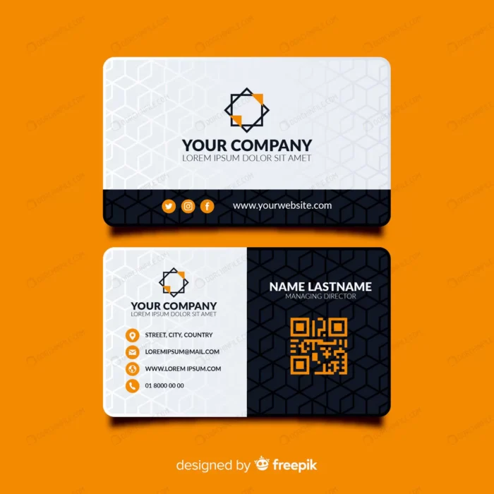 modern business card template with abstract shape crcfc96f324 size1.06mb - title:قالب کارت ویزیت دور گرد - اورچین فایل - format:EPS - وکتور - sku:crcfc96f324 - keywords: p_id:93193