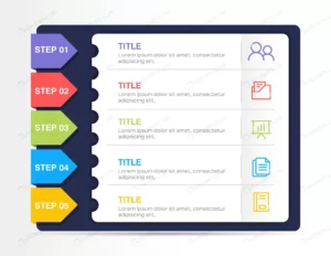 modern business infographic with 5 steps crc0efda80d size1.41mb - title:Home - اورچین فایل - format: - sku: - keywords: p_id:18