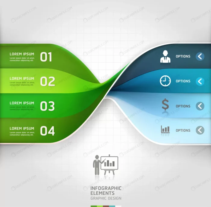 modern business spiral infographics options banne crc65fb757c size3.58mb - title:اینفوگرافیک 4 مرحله ای تجاری - اورچین فایل - format:EPS - وکتور - sku:crc65fb757c - keywords: p_id:99167