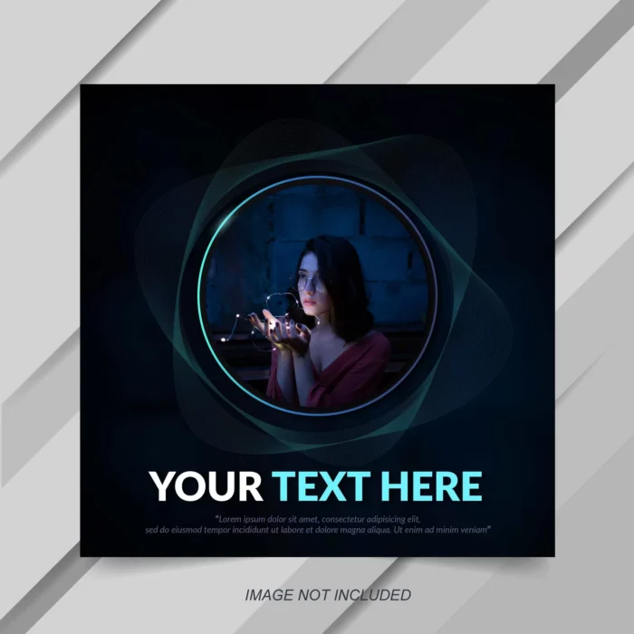modern dark social media post banner template - title:دانلود پست اینستاگرامی با طراحی عالی و تم تیره در فرمت وکتور - اورچین فایل - format:EPS - وکتور - sku:4840 - keywords: p_id:30460