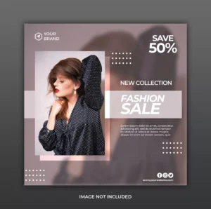 modern fashion sale promotion banner square flyer social media post template - title:Home - اورچین فایل - format: - sku: - keywords: p_id:18