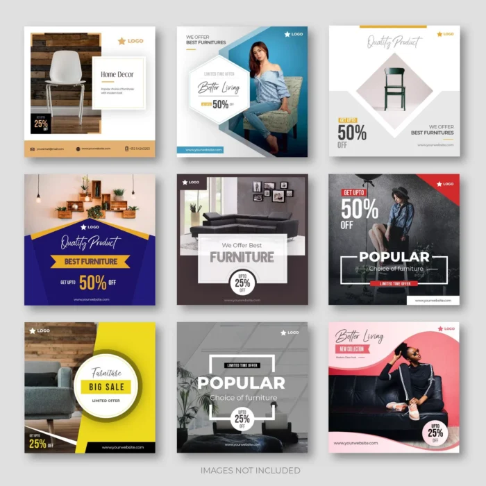 modern furniture social media post collection ins crc7b67e1bb size3.45mb - title:قالب پست اینستاگرام ویژه تخفیف محصول - اورچین فایل - format:EPS - وکتور - sku:crc7b67e1bb - keywords: p_id:32731