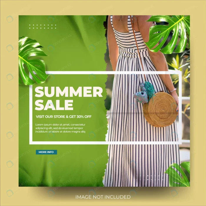 modern green torn summer fashion sale instagram p crccf7d8c2a size23.6mb 1 - title:قالب لایه باز پست اینستاگرام ویژه مد و فشن تابستانی - اورچین فایل - format:PSD - فتوشاپ - sku:crccf7d8c2a - keywords: p_id:45902
