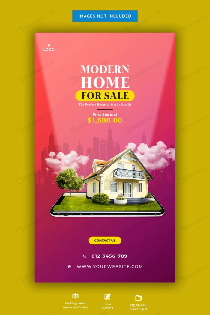 modern house sale instagram story template crc8ce7bc3a size6.87mb - title:استوری اینستاگرام مشاور املاک و فروش خانه - اورچین فایل - format:PSD - فتوشاپ - sku:crc8ce7bc3a - keywords:استوری اینستاگرام مشاور املاک و فروش خانه p_id:105273