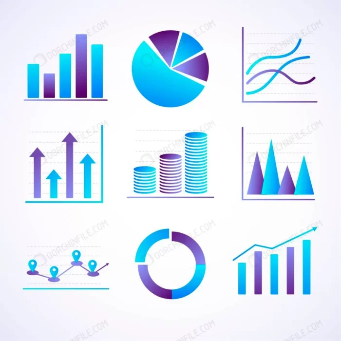 modern infographic element collection with gradie crcdfb947b8 size0.77mb - title:مجموعه المان های اینفوگرافیک تجاری - اورچین فایل - format:EPS - وکتور - sku:crcdfb947b8 - keywords: p_id:99181