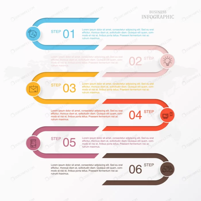 modern infographics 6 element icons crcc26451b9 size6.03mb - title:وکتور اینفوگرافی 6 مرحله ای - اورچین فایل - format:EPS - وکتور - sku:crcc26451b9 - keywords: p_id:99189