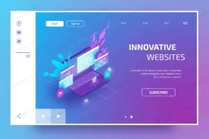 modern landing page with isometric laptop crc36379d54 size3.86mb - title:Home - اورچین فایل - format: - sku: - keywords: p_id:18