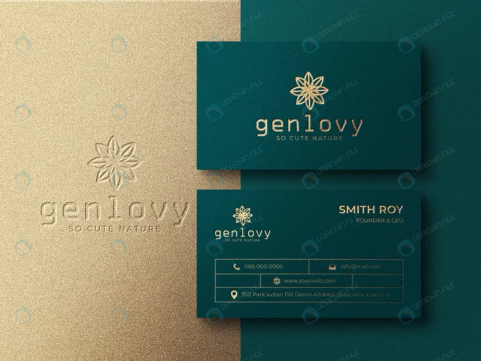 modern luxury business card mockup gold effect lo crcaeb74181 size117.19mb - title:کارت ویزیت آماده افقی - اورچین فایل - format:PSD - فتوشاپ - sku:crcaeb74181 - keywords: p_id:79651
