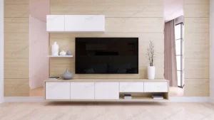 modern minimalist interior living room white tv c crca270127a size5.68mb 4300x2419 - title:Home - اورچین فایل - format: - sku: - keywords: p_id:18