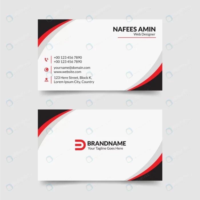 modern red white business cards template crc8f48303d size1.49mb - title:وکتور قالب کارت ویزیت مدرن - اورچین فایل - format:EPS - وکتور - sku:crc8f48303d - keywords: p_id:56359